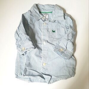 Carter's Striped Blue & White Button Down Shirt Size 3M